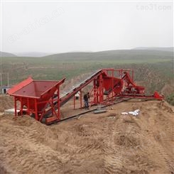 沙金风选设备 固定式岩金矿重选设备流程 200吨岩金尾矿重选设备