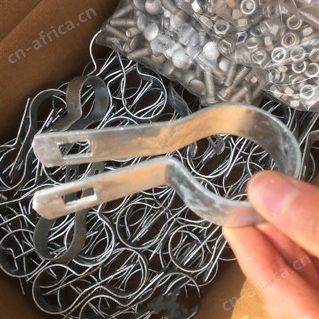 临时护栏网连接件厂区网片护栏圆管夹片防护网方管立柱双夹片卡子