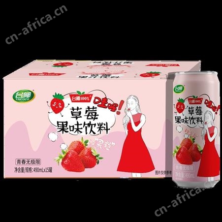 台椰果味饮料果粒复合果汁真实果粒490ml*15