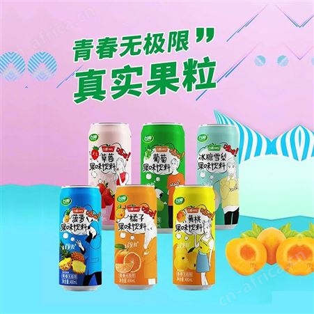 台椰果味饮料果粒复合果汁真实果粒490ml*15