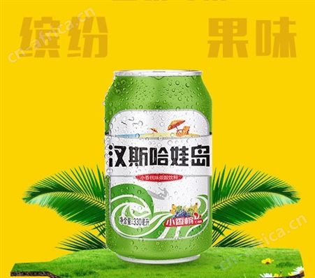 小香槟碳酸饮料330ml易拉罐装果味汽水饮料商超渠道