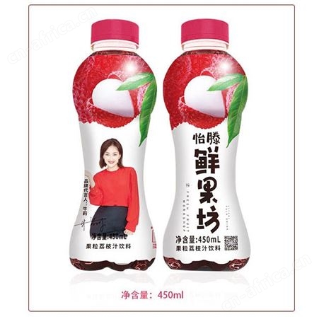 荔枝味果肉果汁饮料450ml整箱销售夏季果味饮品