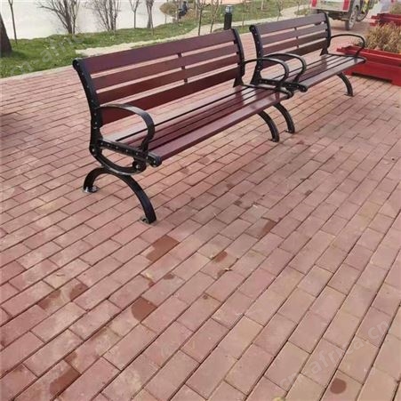 塑木公园椅 公园休息坐凳小区路椅 小区休息铸铝铸铁 浩圆