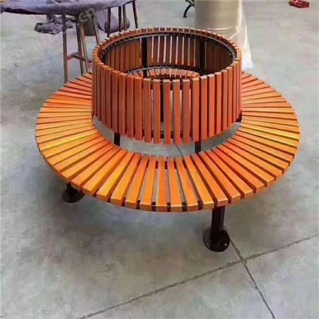 户外长椅 广场铸铁实心木靠背休闲椅 公园坐凳 支持定制 浩圆