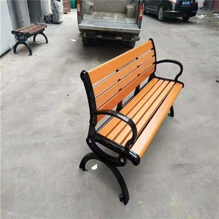 户外长椅 广场铸铁实心木靠背休闲椅 公园坐凳 支持定制 浩圆