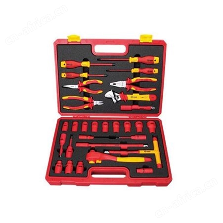 29件套绝缘综合工具组套绝缘工具电工扳手钳子套筒套装斜嘴钳继开