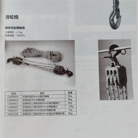 多轮动滑轮组吊钩滑车C4000925T4001257/T4001258美国HUBBELL继开