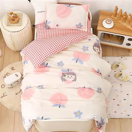 老弹匠幼儿园六件套工厂大型棉制品厂家专业定制床上用品批发包邮