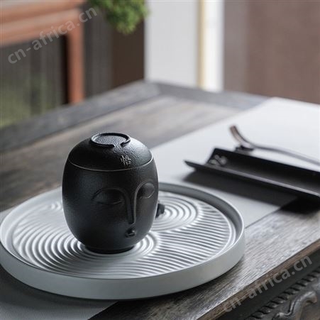 创意茶水杯 粗陶茶具艺术品 万仟堂陶瓷茶杯 定制logo纪念水杯