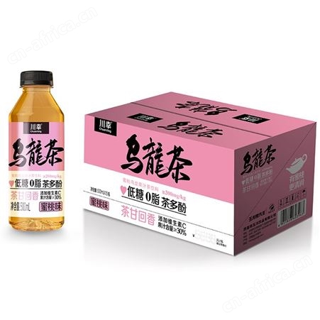 川幸低糖0脂茶多酚蜜桃味乌龙果汁茶饮料瓶装500ml 厂家直批