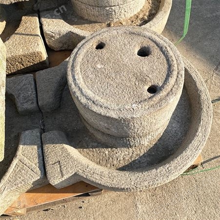 农村仿古成套手推旧石磨 小石磨 古建景区庭院装饰水磨盘