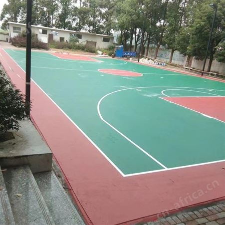 户外硅PU篮球场 户外体育场网球场 硅pu运动塑胶跑道球场材料
