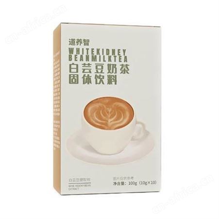 道养智即冲即饮白芸豆奶茶独立条形包装每盒十条装