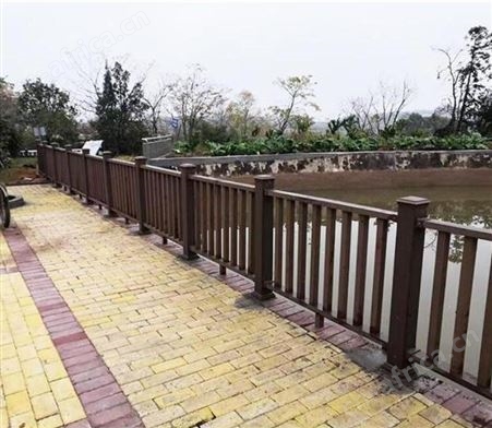 景区专用PE木塑护栏 市政道路栅栏 户外花园木质围栏