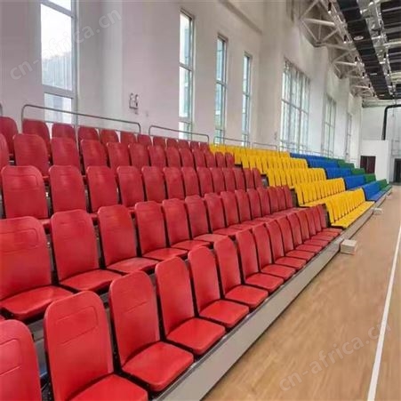 华丽体育体育座椅厂家定做 固定看台体育馆座椅 批发球场排椅带支架