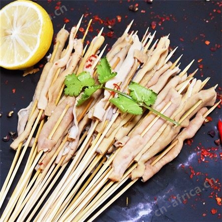 0.073元每串铁板鸭肠批发 冷冻鸭肠网红小串供应 烤鸭肠串厂家