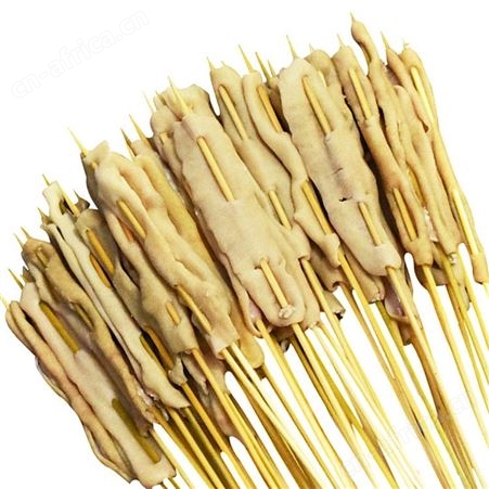 0.073元每串铁板鸭肠批发 冷冻鸭肠网红小串供应 烤鸭肠串厂家