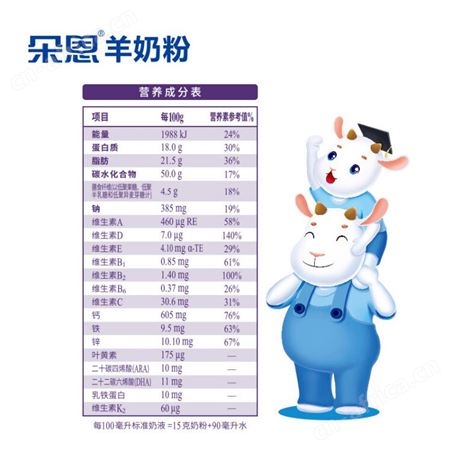 雅泰乳业 朵恩智高儿童成长奶粉3-6岁4段关注儿童成长学生奶粉700g 1罐
