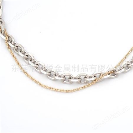 金色电镀细链条组合方线银色时尚流行铜链清新网红DIY个性铜项链