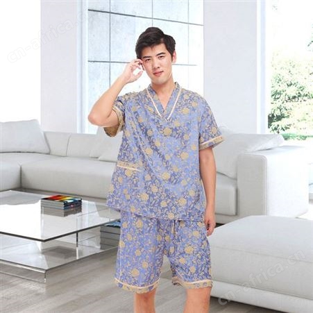 汗蒸服涤棉桑拿服涤棉吉祥花套装浴服足疗按摩服