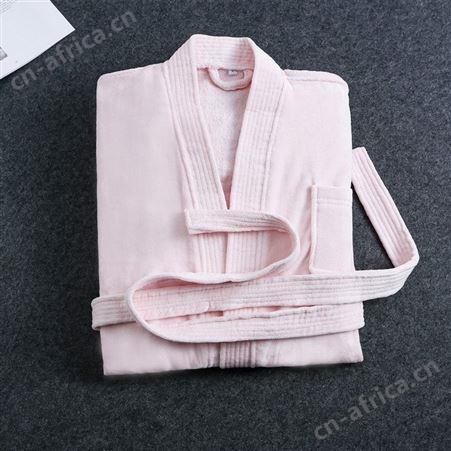 款全棉纯棉浴袍 长袖男女情侣款睡袍 家居服可定做logo
