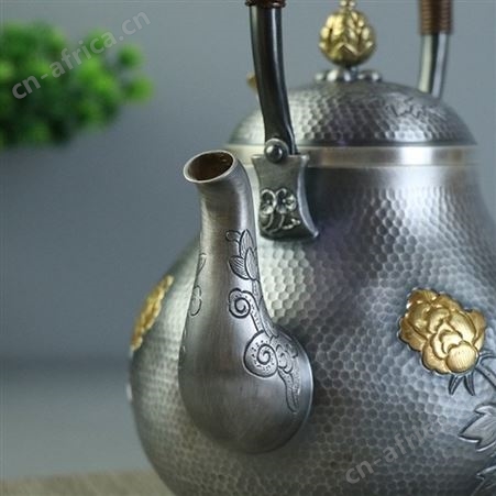 纯手工银壶纯银999烧水壶日式银茶壶 功夫泡茶壶家用高档节日礼品