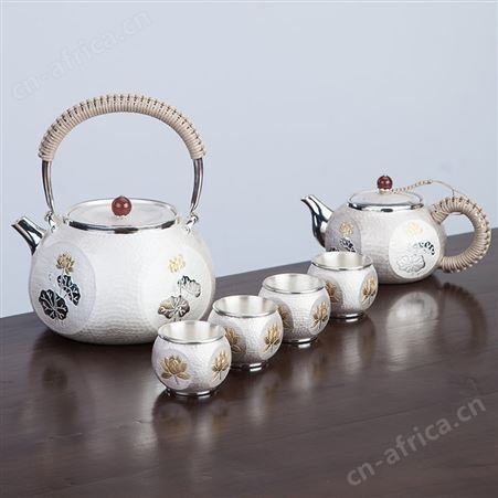 银壶烧水壶纯银999手工茶具煮茶壶套装 大容量足银泡茶壶