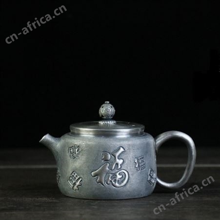 百福999纯银茶壶茶具套装家用足银泡茶壶手工银壶烧水壶礼品