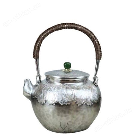 手工银壶纯银999一张打烧水壶 高档节日足银茶具套装礼品