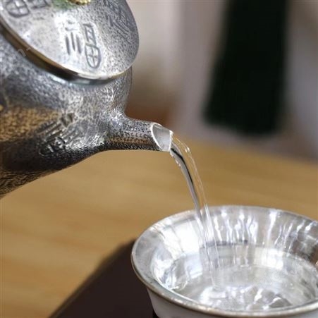 曼妙手柄泡茶银壶999纯银功夫沏茶喝茶茶具手工中式高档银器礼品