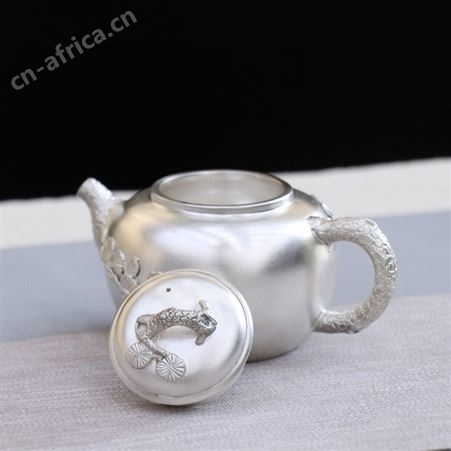 腊梅999纯银茶壶泡茶壶茶道隔热功夫银茶具银壶套装家用高档礼品