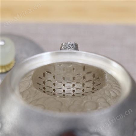 小雏菊泡茶小壶纯银999纯手工錾刻一张打家用银壶功夫沏茶冲茶器