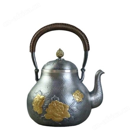 纯手工银壶纯银999烧水壶日式银茶壶 功夫泡茶壶家用高档节日礼品