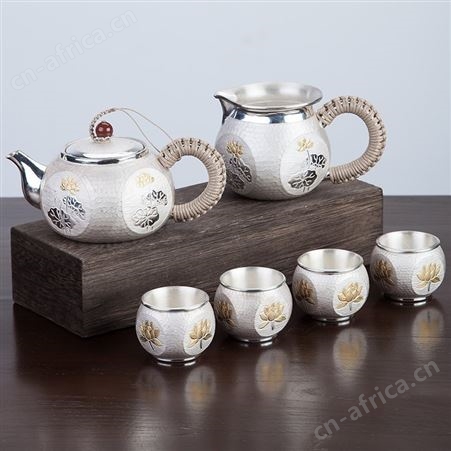 银壶烧水壶纯银999手工茶具煮茶壶套装 大容量足银泡茶壶