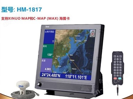 HM-1815导航仪 船载北斗GNSS双模定位 15寸液晶 船用海图机