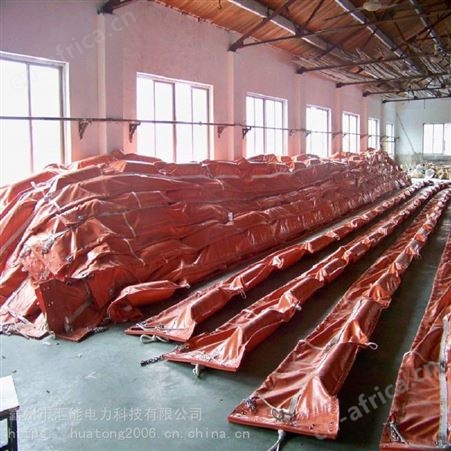 海事船舶码头油库防污屏固体浮子式围油栏PVC水面油水分离隔离带