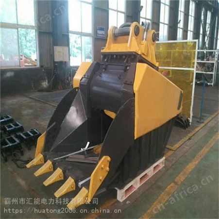 挖机改装液压可旋转挖掘机破碎斗混泥土粉碎机鄂式双轴粉碎铲斗