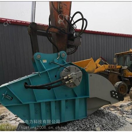 汇能单轴混凝土液压挖掘机挖机鄂式单轴破碎斗建筑垃圾粉碎斗