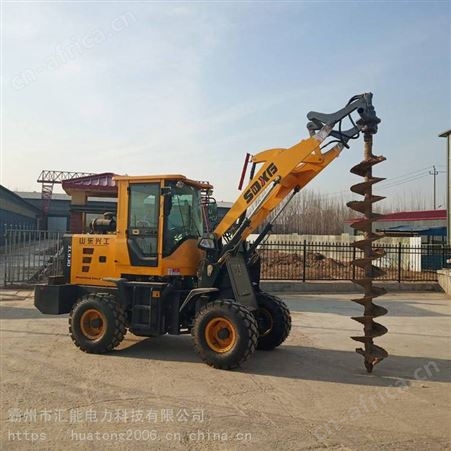939型装载机钻孔机 装载机改装螺旋打桩机 长度3米园林植树挖洞机汇能