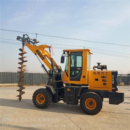 939型装载机钻孔机 装载机改装螺旋打桩机 长度3米园林植树挖洞机汇能