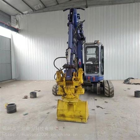 汇能挖机加装路轨两用10-18T轨道导向轮铁路铁轨轨道行走车