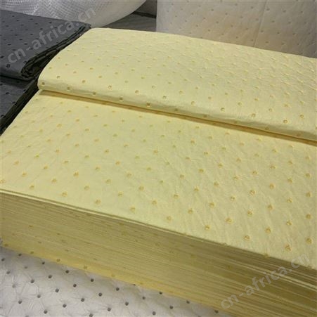 工业吸油毡压点复合经济型黄色吸附棉化学品泄漏吸液棉