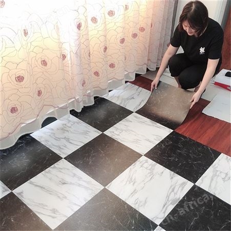 pvc地板贴纸塑胶地板 革仿瓷砖加厚耐磨防水泥板 自粘地板家用