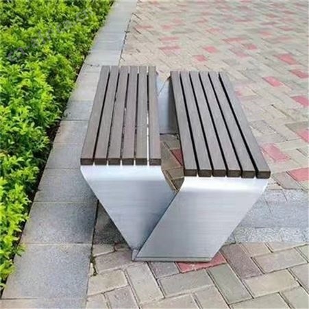 成都户外公园椅 塑木铁艺靠椅 支持定制