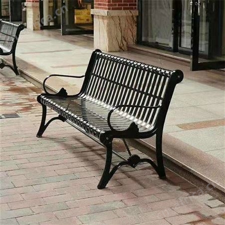 成都公园椅 户外公园椅碳钢板长椅 质量保证 耐腐蚀