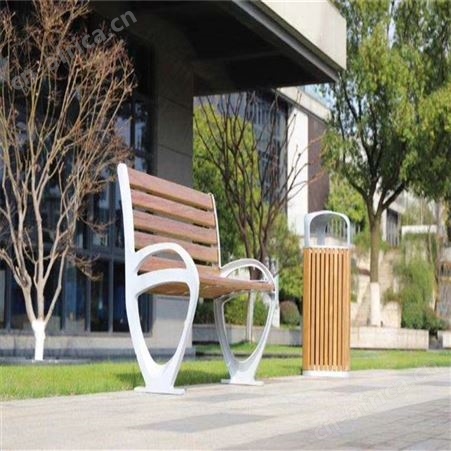 四川户外休闲椅 塑木景观座椅 可来图定做