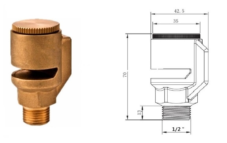 铜外螺纹真空破坏阀安装调试说明